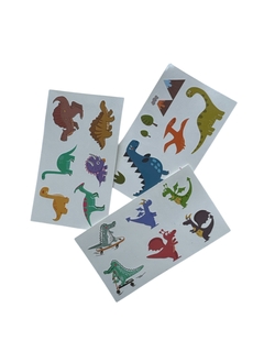TATTOO TEMPORAL DINOSAURIOS - Set x 10 planchas - comprar online