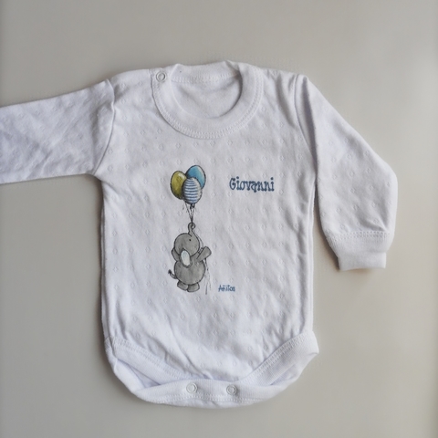 Body Manga Larga "Elefante Globos"