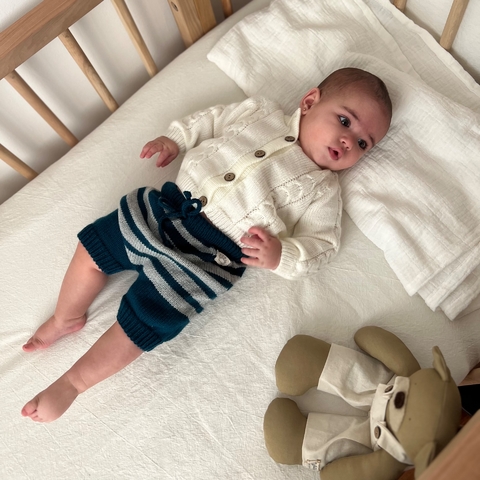 Bombachudo Blas Rallado Petroleo con gris