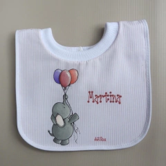 Babero con protección elefante globos - AÑITOS