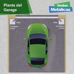 Portón Levadizo manual de chapa Nº 18 con puerta de escape central. De 2.70 x 2.35 Ideal camioneta o 4x4 - tienda online