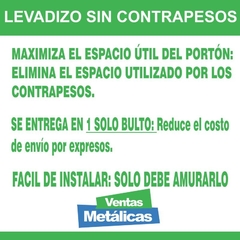 Portón levadizo automático 2 controles. De 2.70 x 2.35 Sin Contrapesos Ideal Camioneta o 4x4 - tienda online