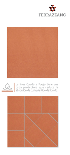 Ceramica Salteña Ferrazzano Colonial Classico Curado A Fuego 36x36 Rojizo Mate en internet