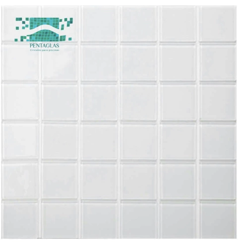 Venecita Revestimiento Pileta Pentaglas Acuarela Blanco