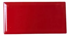 Azulejos Ceramico Subway Rojo Biselado 10x20 Segunda Calidad