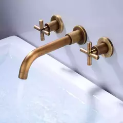 Griferia De Pared Doble Comando Bronce Para Baño Moderna Fiora 45JF en internet