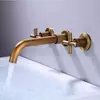 Griferia De Pared Doble Comando Bronce Para Baño Moderna Fiora 45JF - comprar online