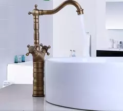 Griferia De Baño Vintage Alta Bimando Bronce Antiguo Valemma glomma 8631 - comprar online