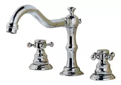 Imagen de Griferia Baño Mesada 3 Piezas Vintage Cromo Brillante Bacha valemma 8673-C