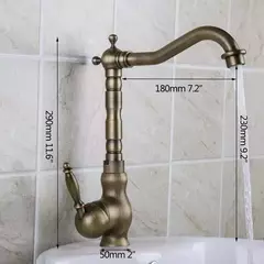 Grifería De Diseño Vintage Bronce Antiguo Cocina Baño Valemma glomma 86281-AB - comprar online