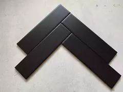 Azulejo Finlandia Acuarela 5x20cm Negro Mate SEGUNDA CALIDAD