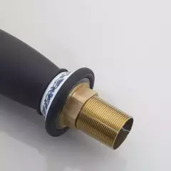 Grifería Vintage Monocomando Alta Negra Mate Con Cerámica Rin 97104-2 - tienda online