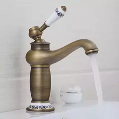 Grifería Vintage bronce cepillado Monocomando Baja Con Cerámica valemma RIN 97149-AB - comprar online