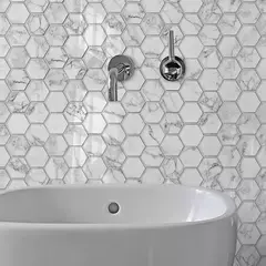 Malla Revestimiento Hexagonal Marmol Carrara Italiano - comprar online