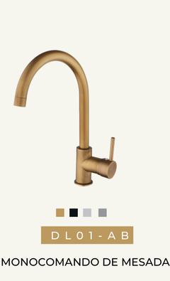 Grifería Moderna Bronce Cocina Baño valemma volga DL01-AB - Mosaico BA