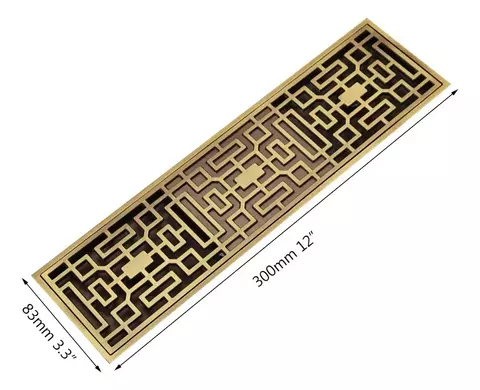 Rejilla Piso Desagüe Baño Bronce Antiguo De Diseño Larga (ingreso 30/45 dias)
