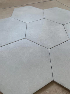 Hexagono Mate Porcelanato Acuarela 17,5x20 gris cemento x m2 - comprar online
