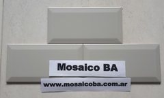 Azulejo Ceramica Española Subway 10x20cm Bisel LIGHT GREY GRIS BRILLANTE - comprar online