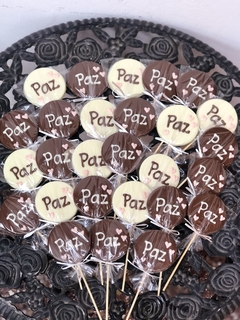 Paletas de chocolate personalizadas x 20 unidades